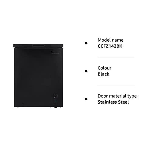 Cookology CCFZ142BK Freestanding 142 Litre Capacity, Chest Freezer for Outbuildings, Garages and Sheds, Features a Refrigeration Mode, Temperature Control and 4 Star Freezer Rating - In Black