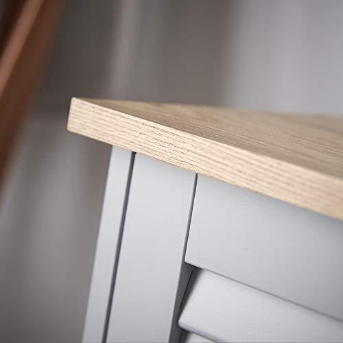 CARME Atlanta 3 Piece Set Bathroom Furniture Free Standing Under Sink Storage Wall Mounted Medicine Cabinet with Mirror Modern Toilet Paper Holder Grey