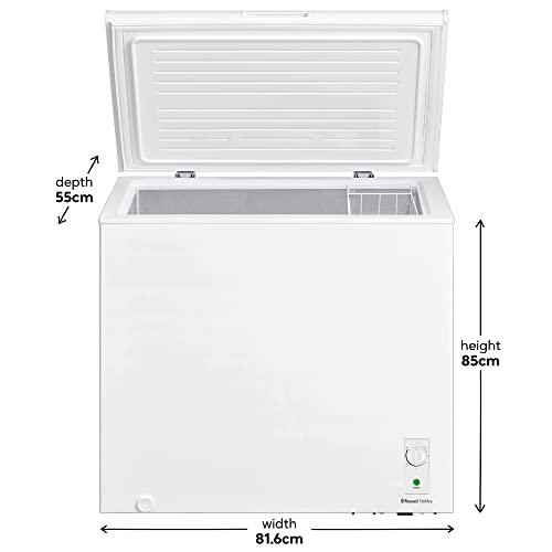 Russell Hobbs RH198CF3003 198L Freestanding White Chest Freezer with 5 Year Warranty, Adjustable Thermostat, 4 Star Freezer Rating & Suitable for Outbuildings & Garages
