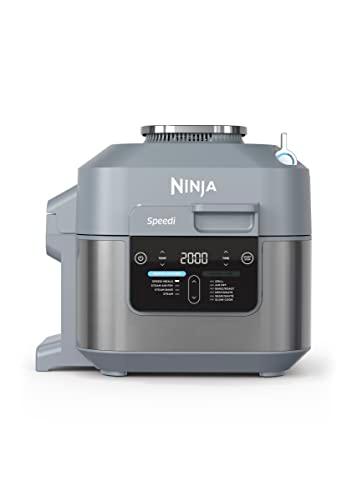 Ninja Speedi 10-in-1 Rapid Cooker, Air Fryer and Multi Cooker, 5.7L, Meals for 4 in 15 Minutes, Air Fry, Steam, Grill, Bake, Roast, Sear, Slow Cook & More, Cooks 4 Portions, Sea Salt Grey, ON400UK