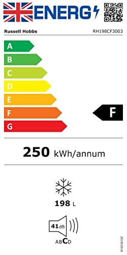 Russell Hobbs RH198CF3003 198L Freestanding White Chest Freezer with 5 Year Warranty, Adjustable Thermostat, 4 Star Freezer Rating & Suitable for Outbuildings & Garages