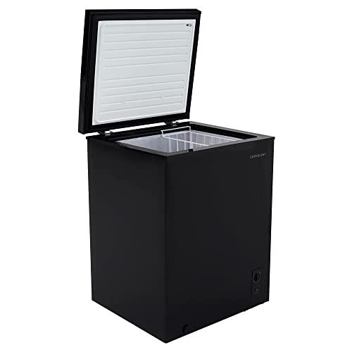 Cookology CCFZ142BK Freestanding 142 Litre Capacity, Chest Freezer for Outbuildings, Garages and Sheds, Features a Refrigeration Mode, Temperature Control and 4 Star Freezer Rating - In Black