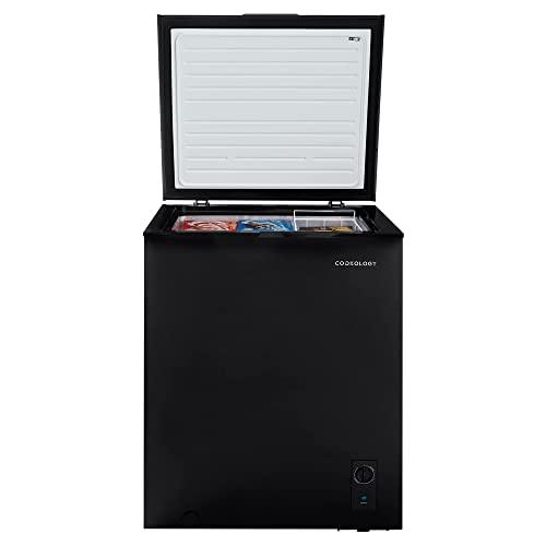 Cookology CCFZ142BK Freestanding 142 Litre Capacity, Chest Freezer for Outbuildings, Garages and Sheds, Features a Refrigeration Mode, Temperature Control and 4 Star Freezer Rating - In Black