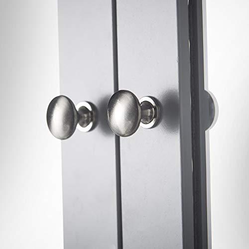 CARME Atlanta 3 Piece Set Bathroom Furniture Free Standing Under Sink Storage Wall Mounted Medicine Cabinet with Mirror Modern Toilet Paper Holder Grey