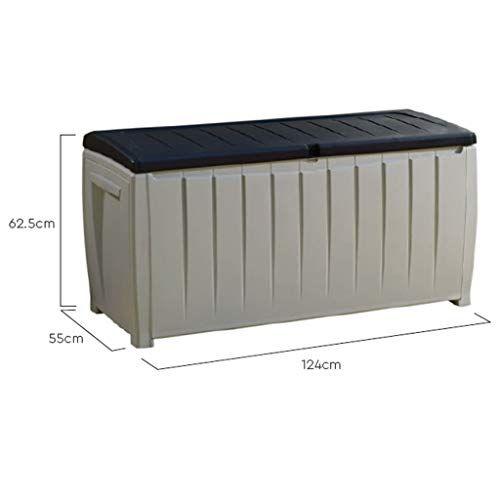 Keter Garden Storage Box Novel 340L Outdoor Entryway Trunk Chest Bench Box