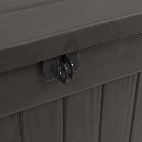 GARDEN BENCH + UNDER STORAGE KETER 140CM RESIN PATIO FURNITURE 265L LOCKABLE