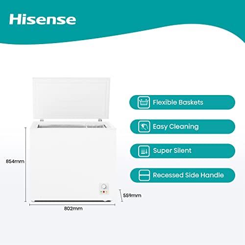 Hisense FC252D4BW1, 198L, Freestanding Chest Freezer, 4 Star Freezer Rating, F Rated in White