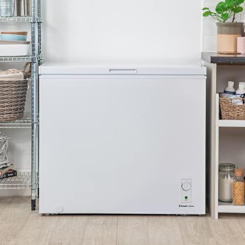 Russell Hobbs RH198CF3003 198L Freestanding White Chest Freezer with 5 Year Warranty, Adjustable Thermostat, 4 Star Freezer Rating & Suitable for Outbuildings & Garages
