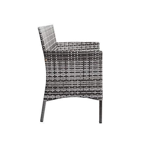 Panana Rattan Garden Furniture 4 Piece Set Table Sofa Chair Patio Outdoor Conservatory Indoor Mixed Grey