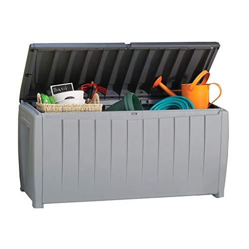 Keter Garden Storage Box Novel 340L Outdoor Entryway Trunk Chest Bench Box