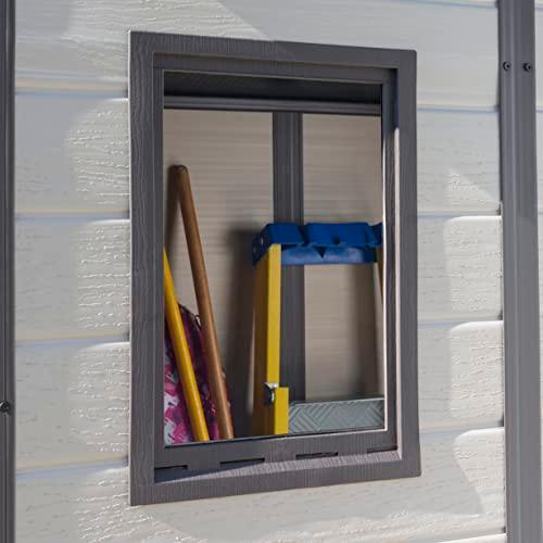 Keter Manor Pent Outdoor Garden Storage Shed, Beige/Brown, 6 x 4 ft 219732