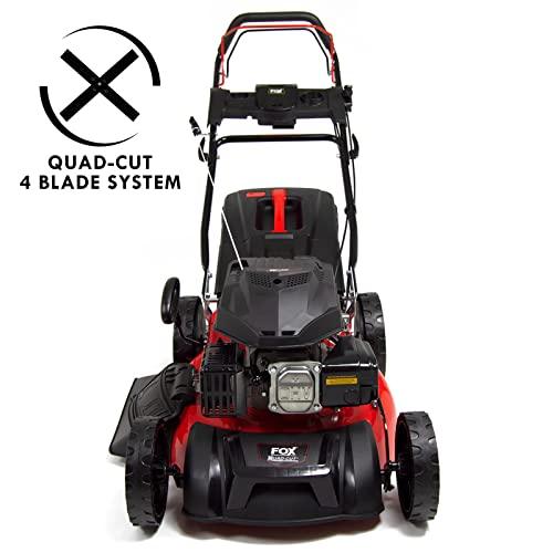 Fox 20"/51cm Petrol Turbo Lawn Mower Recoil 4 Blades 173cc 4-in-1 Self Propelled 60L Collection Bag - 2 Years Warranty