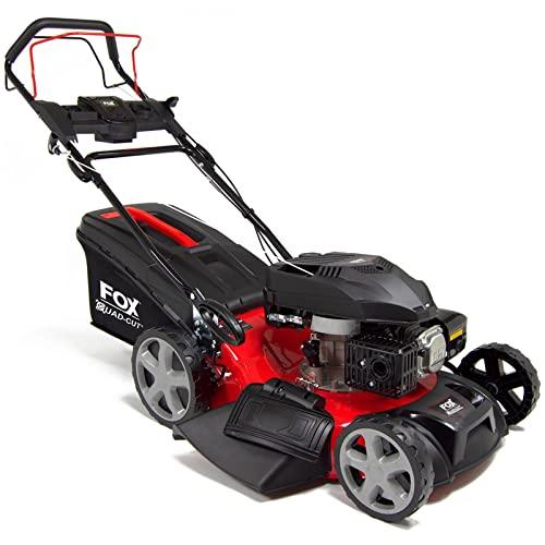 Fox 20"/51cm Petrol Turbo Lawn Mower Recoil 4 Blades 173cc 4-in-1 Self Propelled 60L Collection Bag - 2 Years Warranty
