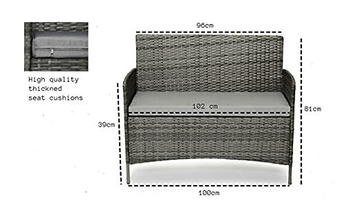 EVRE Rattan Garden Furniture Set Patio Conservatory Indoor Outdoor 4 piece set