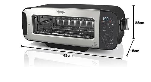 Ninja Foodi 3-in-1 Toaster, Grill & Panini Press [ST200UK] 7 Cooking Functions, 7 Toast Shades, Panini Press, Bake Tray, Flip Design, Black