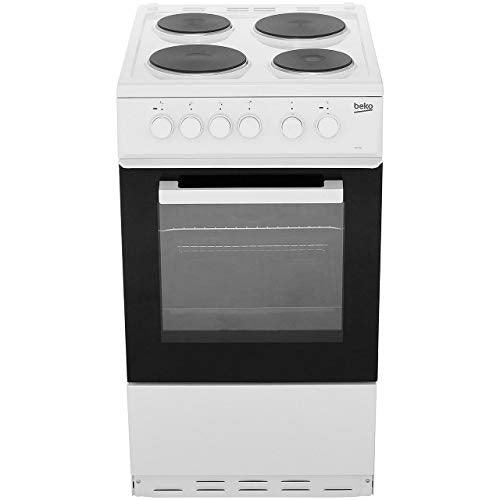 Beko KS530W 50cm Single Oven Electric Cooker With Sealed Plate Hob - White
