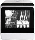eklipt Mini Table Top Dishwasher Portable Countertop Dishwasher with 5 Programs, Built-in 5L Water Tank Dual Water Supply Modes with Touch Control, LED Display, Drying Cycle & Fruit Wash