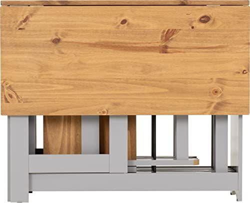 Seconique Santos Butterfly Folding Dining Set, Grey, Grey & Pine