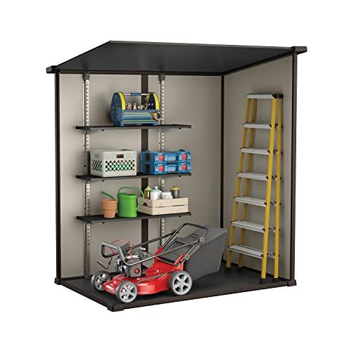 Keter Manor Pent Outdoor Garden Storage Shed, Beige/Brown, 6 x 4 ft 219732