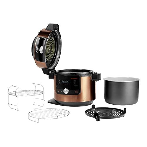 Ninja Foodi MAX Multi Cooker with SmartLid, 14 Cooking Functions in 1, 7.5L 14in1 Multi-Cooker, Pressure Cooker, Air Fryer, Combi-Steam, Slow Cook, Bake, Grill, Copper/Black Amazon Exclusive OL650UKCP
