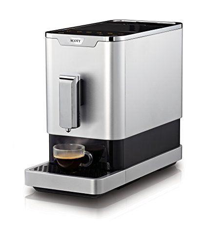 SCOTT UK - Slimissimo Fully Automatic Bean-to-Cup Coffee Machine; 19 Bar pressure, 1.1L, 1470W