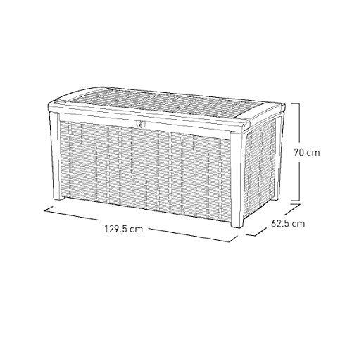 Keter Borneo 416L Outdoor Garden Storage Box Garden Furniture - Grey