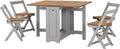 Seconique Santos Butterfly Folding Dining Set, Grey, Grey & Pine
