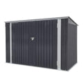 Panana Garden Storage Shed Bike Metal Pent Tool Shed House Galvanized Steel Can Put 3-4 Bicycles (D105x W210x H130cm)