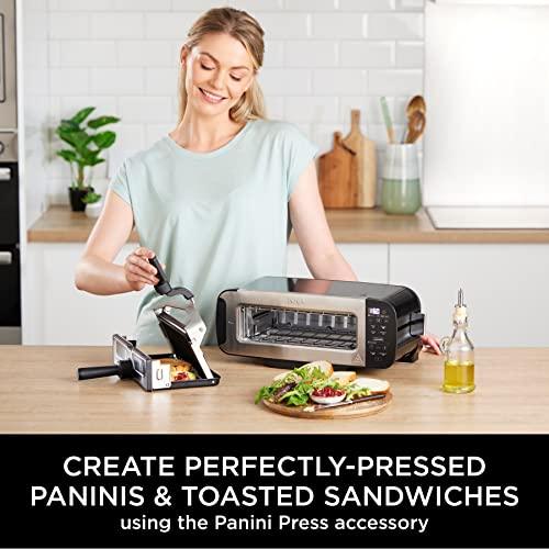 Ninja Foodi 3-in-1 Toaster, Grill & Panini Press [ST200UK] 7 Cooking Functions, 7 Toast Shades, Panini Press, Bake Tray, Flip Design, Black