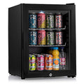 Subcold Super35 LED - Mini Fridge | 35L Glass Door Beer, Wine & Drinks Fridge | LED Light + Lock and Key | Energy Efficient (Black)