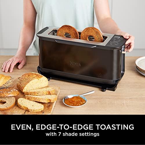 Ninja Foodi 3-in-1 Toaster, Grill & Panini Press [ST200UK] 7 Cooking Functions, 7 Toast Shades, Panini Press, Bake Tray, Flip Design, Black