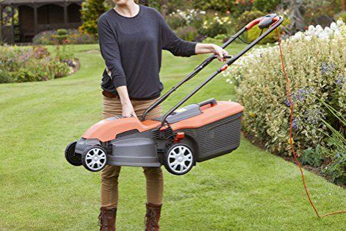 Flymo Speedi-Mo 360C Electric Wheeled Lawn Mower, 1500 W, Cutting Width 36 cm, Orange/black