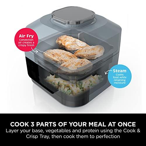 Ninja Speedi 10-in-1 Rapid Cooker, Air Fryer and Multi Cooker, 5.7L, Meals for 4 in 15 Minutes, Air Fry, Steam, Grill, Bake, Roast, Sear, Slow Cook & More, Cooks 4 Portions, Sea Salt Grey, ON400UK