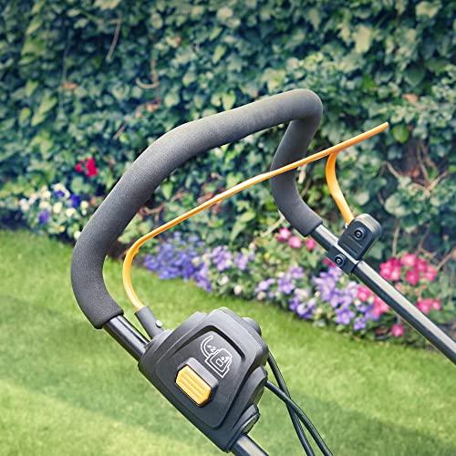 LawnMaster 1800W Electric Lawn Mower with 40cm cutting width, ideal for larger lawns, with rear roller and mulching function, 2 year guarantee