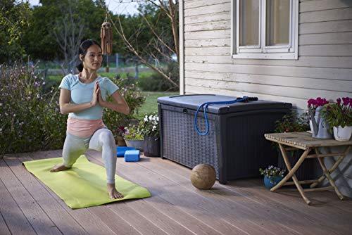 Keter Borneo 416L Outdoor Garden Storage Box Garden Furniture - Grey