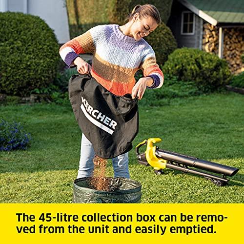 Kärcher BLV 18-200 Cordless Battery Blower Vac with mulching function, air speed: 200km/h, collection box volume: 45l, weight: 3.5kg, can be used with Kärcher 18v battery, without rechargeable battery