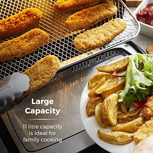 Tower T17076 Xpress Pro Combo 10-in-1 Digital Air Fryer Oven with Rapid Air Circulation, 60-Minute Timer, 11L, 2000W, Black