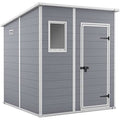 6 x 6 Manor Plastic Pent Garden Storage Shed – Grey