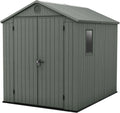 6×8 Darwin Heavy Duty Plastic Garden Shed – Green