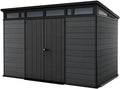 11x 7 Cortina Heavy Duty Plastic Pent Shed – Dark Grey